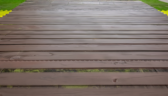 Beautifully restored wooden deck after pressure washing by J&J