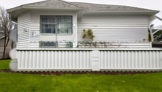 Clean house exterior after professional soft washing by J&J